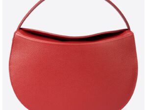 Geanta de piele cu maner si bareta detasabila - Rosu