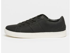 Pantofi sport din piele ecologica cu model uni - Negru stins
