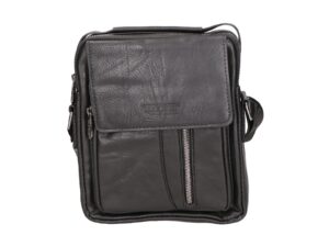 Geanta crossbody de piele ecologica cu barete ajustabile 24507 - Negru