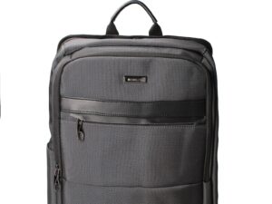 Rucsac din material textil cu buzunar frontal 175603 - Gri