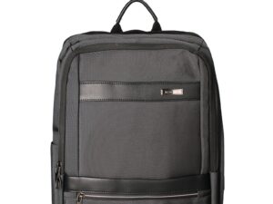 Rucsac unisex dreptunghiular cu buzunar frontal cu fermoar 175607 - Gri
