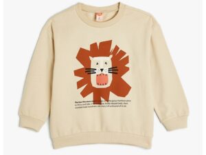 Bluza de trening cu imprimeu grafic - Bej