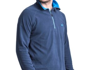 Bluza din material microfleece cu fenta cu fermoar Blackford - Albastru inchis - Bleumarin -