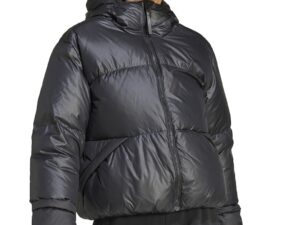 Geaca cu gluga si slituri laterale - Negru