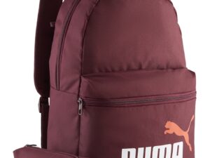 Rucsac cu logo - Alb/Visiniu