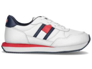 Pantofi sport  pentru Fete - flag low cut lace-up sneaker - T3X9-33133-0208100 - Alb - Alb