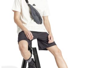 Pantaloni scurti din amestec de bumbac cu banda elastica in talie - Negru