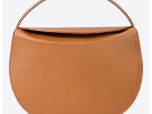 Geanta de piele cu maner si bareta detasabila - Maro