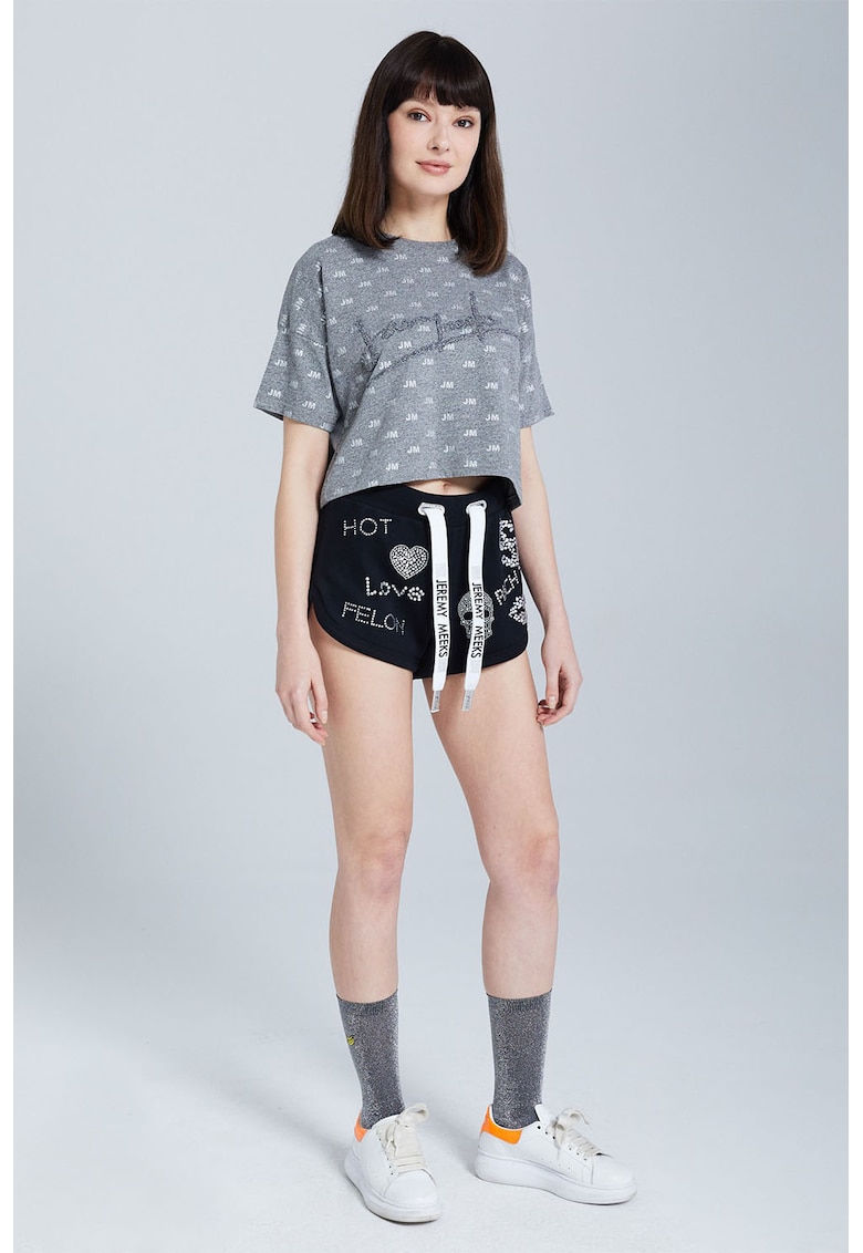 Reducere 89% - Pantaloni scurti cu strasuri - Negru 1 Pantaloni scurti cu strasuri - Negru