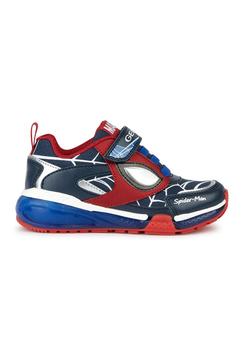 Reducere 68% - Pantofi sport cu velcro si model Spiderman - Rosu/Alb/Albastru 1 Pantofi sport cu velcro si model Spiderman - Rosu/Alb/Albastru