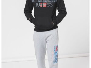 Hanorac din amestec de bumbac cu imprimeu logo Fastlife - Rosu/Negru/Gri