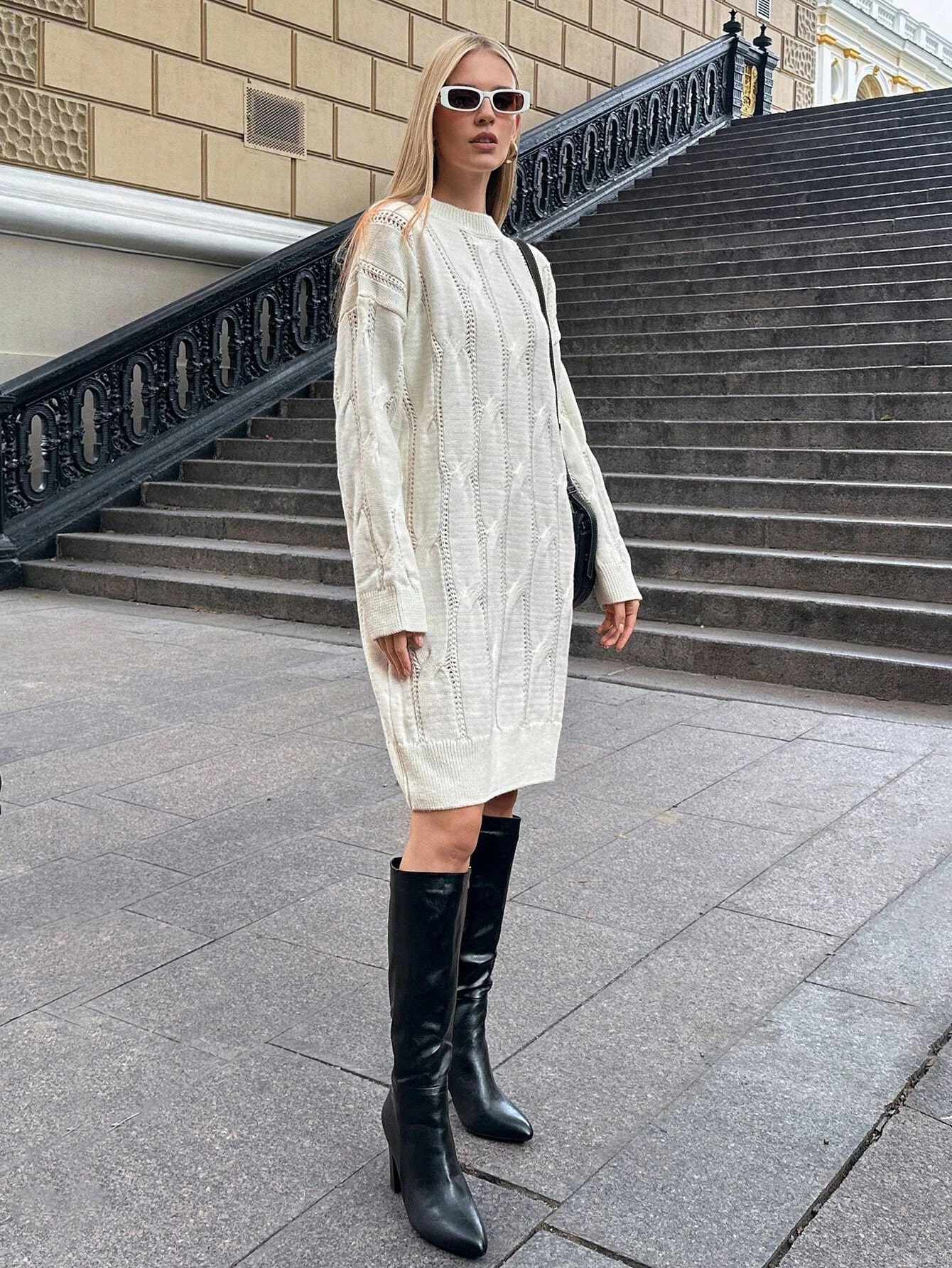 Reducere 69% - Rochie Amela, midi din tricot 2 midi din tricot