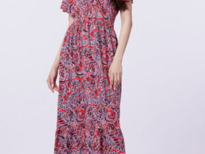 Rochie cu talia evidentiata si bust petrecut