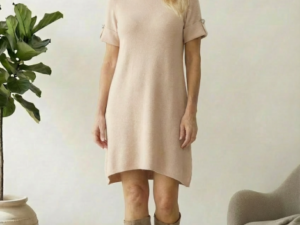 Rochie scurta A-line tricotata