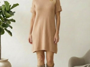 Rochie scurta A-line tricotata