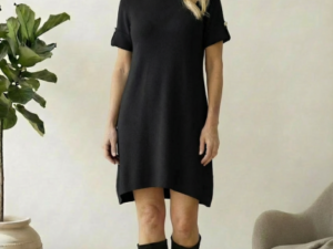 Rochie scurta A-line tricotata