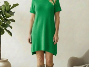 Rochie scurta A-line tricotata