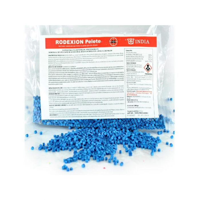 Reducere 8% - RODEXION micropelete albastru pentru soareci si sobolani, 25KG 1 RODEXION micropelete albastru pentru soareci si sobolani