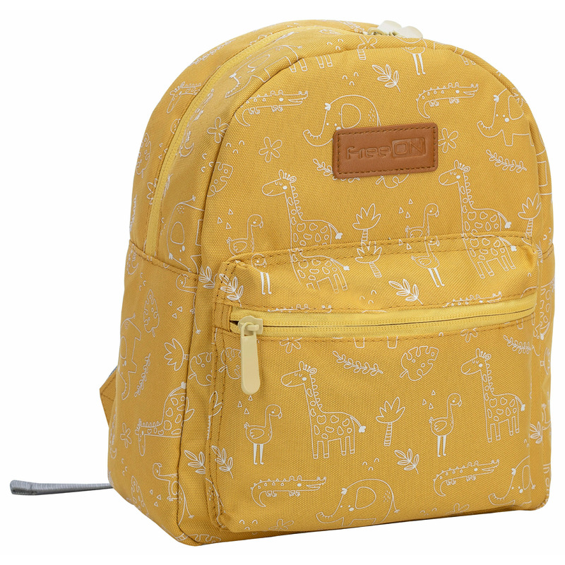 Reducere 46% - Rucsac pentru copii, FreeON, Small animals, Cu doua compartimente, Cu bretele reglabile, Dimensiune 21 x 9 x 27 cm, Yellow 1 Rucsac pentru copii