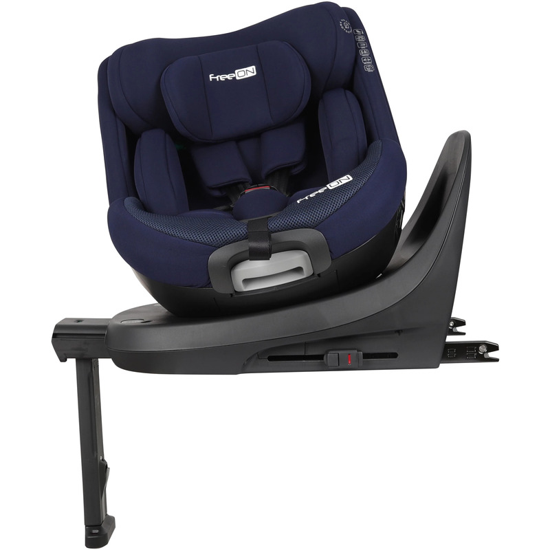 Reducere 42% - Scaun auto, FreeON, Lotus, Pentru copii, Nastere - 125 Cm, Rotire 360° grade, Tehnologie Isofix I-Size, Spatar reglabil, Conform cu standardul european de securitate ECE R129, Blue 1 Scaun auto