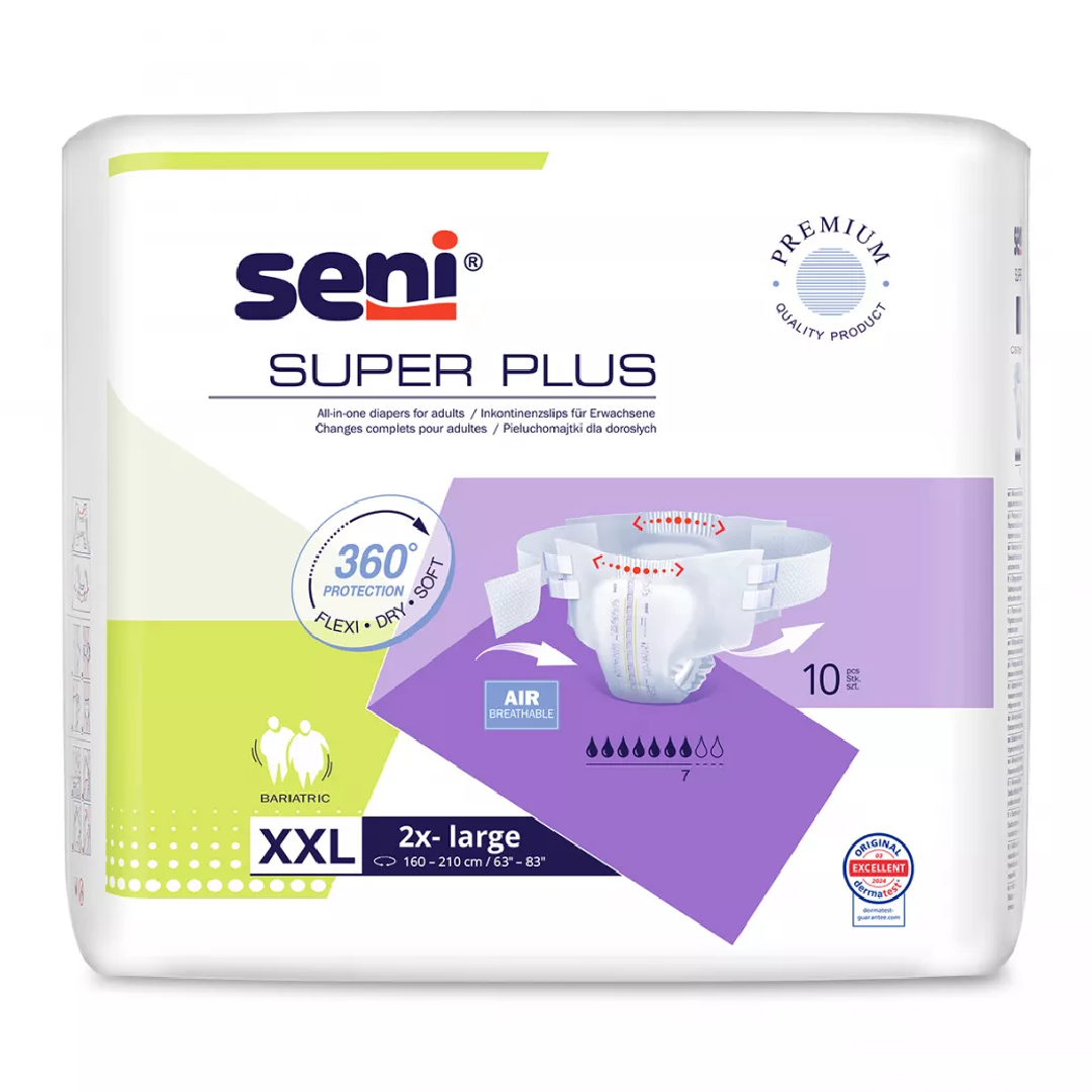 Reducere 15% - Scutece Super Plus Extra Extra Large, 10 bucati, Seni 1 Scutece Super Plus Extra Extra Large