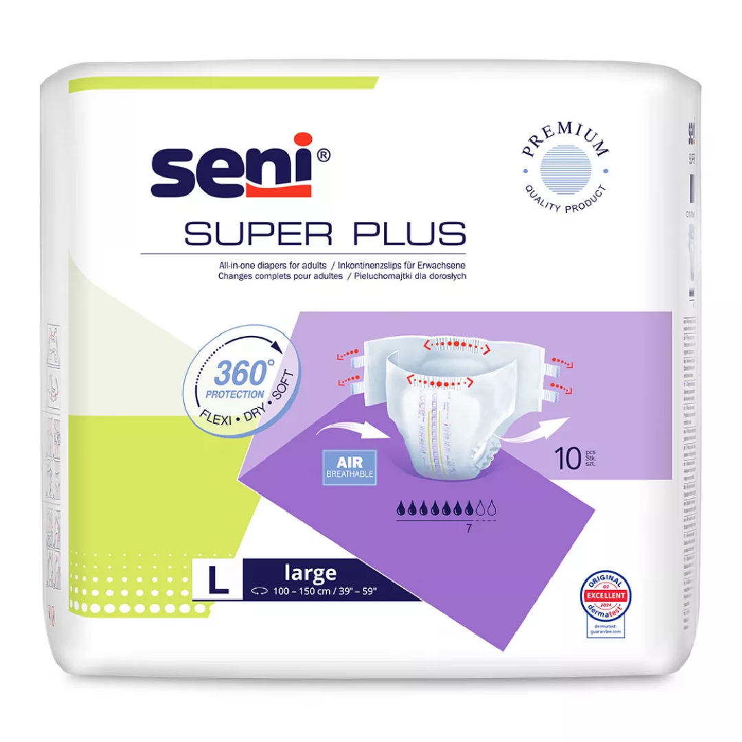 Reducere 15% - Scutece Super Plus Large, 10 bucati, Seni 1 Scutece Super Plus Large