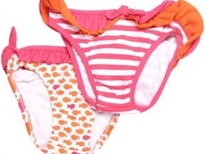 Set 2 slipuri de baie Roz Alb Portocaliu (1683)