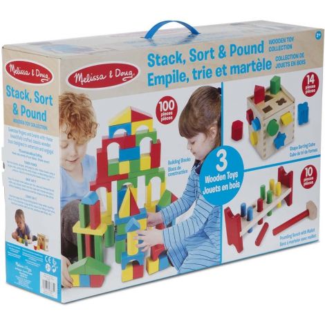 Reducere 49% - Set 3 jucarii clasice din lemn Melissa & Doug 93685 1 Set 3 jucarii clasice din lemn Melissa & Doug 93685
