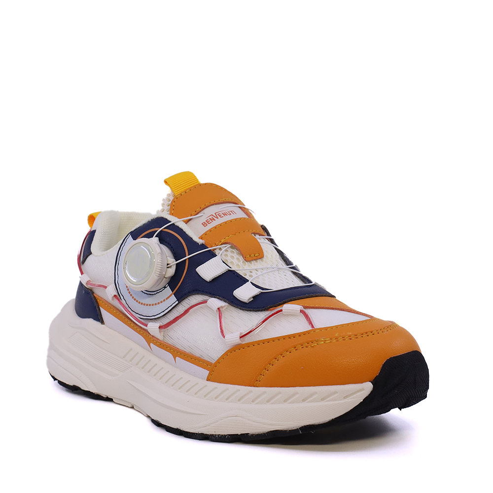 Reducere 30% - Sneakers baieți Benvenuti galbeni din piele și material textil 3791MP028G 2 Reducere 30% - Sneakers baieți Benvenuti galbeni din piele și material textil 3791MP028G - imagine 2