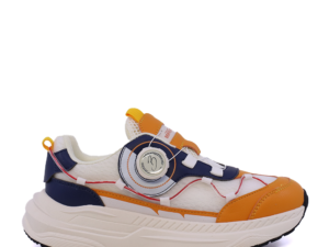 Sneakers baieți Benvenuti galbeni din piele și material textil  3791MP028G