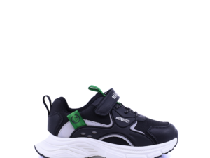 Sneakers baieți Benvenuti negri din piele