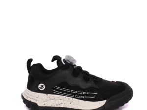 Sneakers baieți Benvenuti negri din piele 3790MP008N