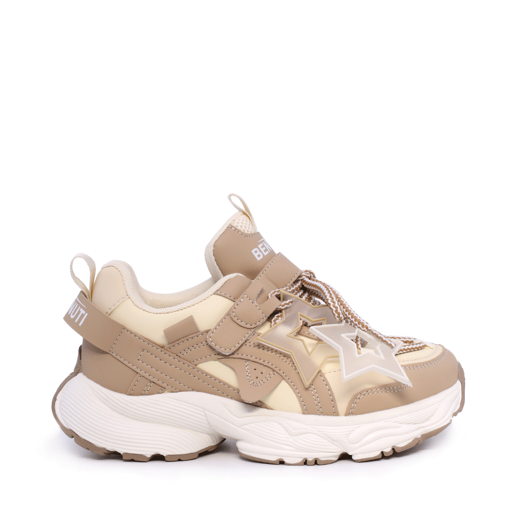 Reducere 30% - Sneakers copii Benvenuti bej din piele și textil 3790fp160be 1 Sneakers copii Benvenuti bej din piele și textil 3790fp160be