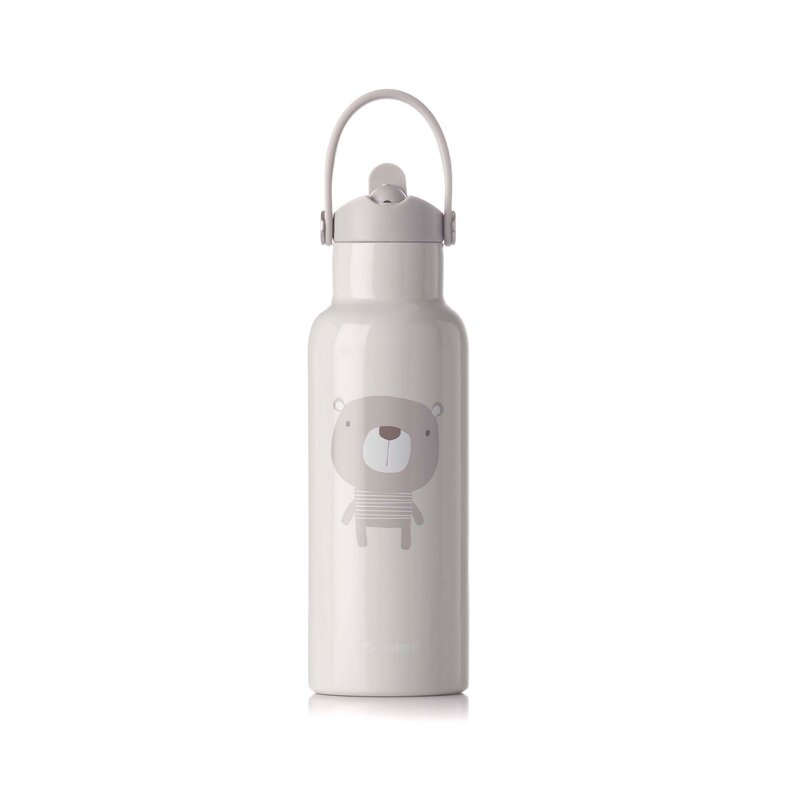 Reducere 46% - Sticla termos lichide, Jane, Din otel inoxidabil, Cu mentinere de temperatura de pana la 12 ore, 500 ml, Bpa Free, Conform cu EN 1186:2022EN 12546-1:2000UNE EN 14372:2005, Sand 1 Sticla termos lichide