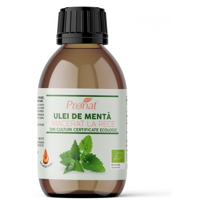 Reducere 14% - Ulei BIO de Menta Macerat la Rece, 100 ml, Pronat 1 Ulei BIO de Menta Macerat la Rece