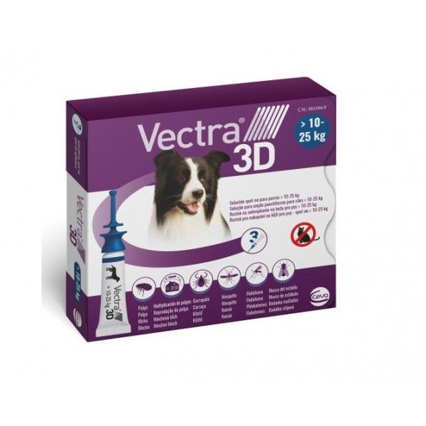 Reducere 50% - VECTRA 3D 10-25 kg/ 3 pipete 1 VECTRA 3D 10-25 kg/ 3 pipete