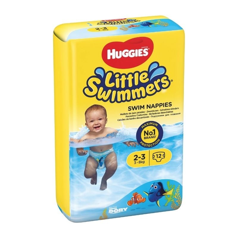Reducere 18% - Chilotei inot Little Swimmers, Nr. 2-3, 3-8 kg, 12 bucati, Huggies 1 Chilotei inot Little Swimmers