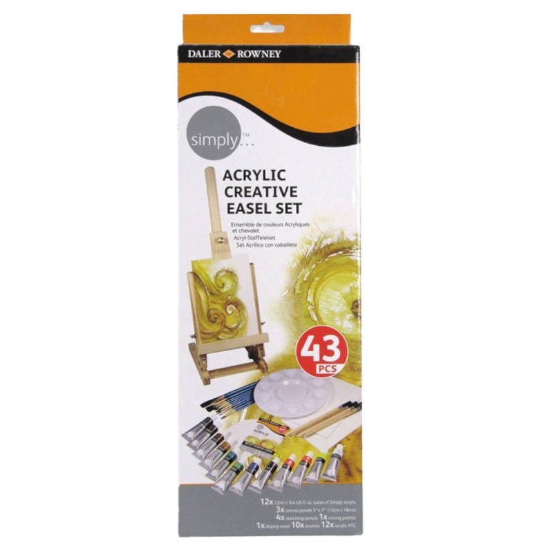 Reducere 25% - 2 Seturi Acrilic cu Sevalet Simply Daler Rowney 1 2 Seturi Acrilic cu Sevalet Simply Daler Rowney
