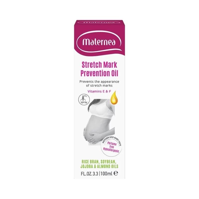Reducere 20% - Maternea Spray ulei de prevenire a vergeturilor cu Vit E si F, 100ml 1 Maternea Spray ulei de prevenire a vergeturilor cu Vit E si F