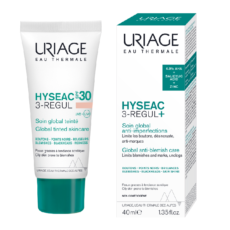 Reducere 27% - Crema colorata 3-Regul, SPF 30, Hyseac, 40 ml, Uriage 1 Crema colorata 3-Regul