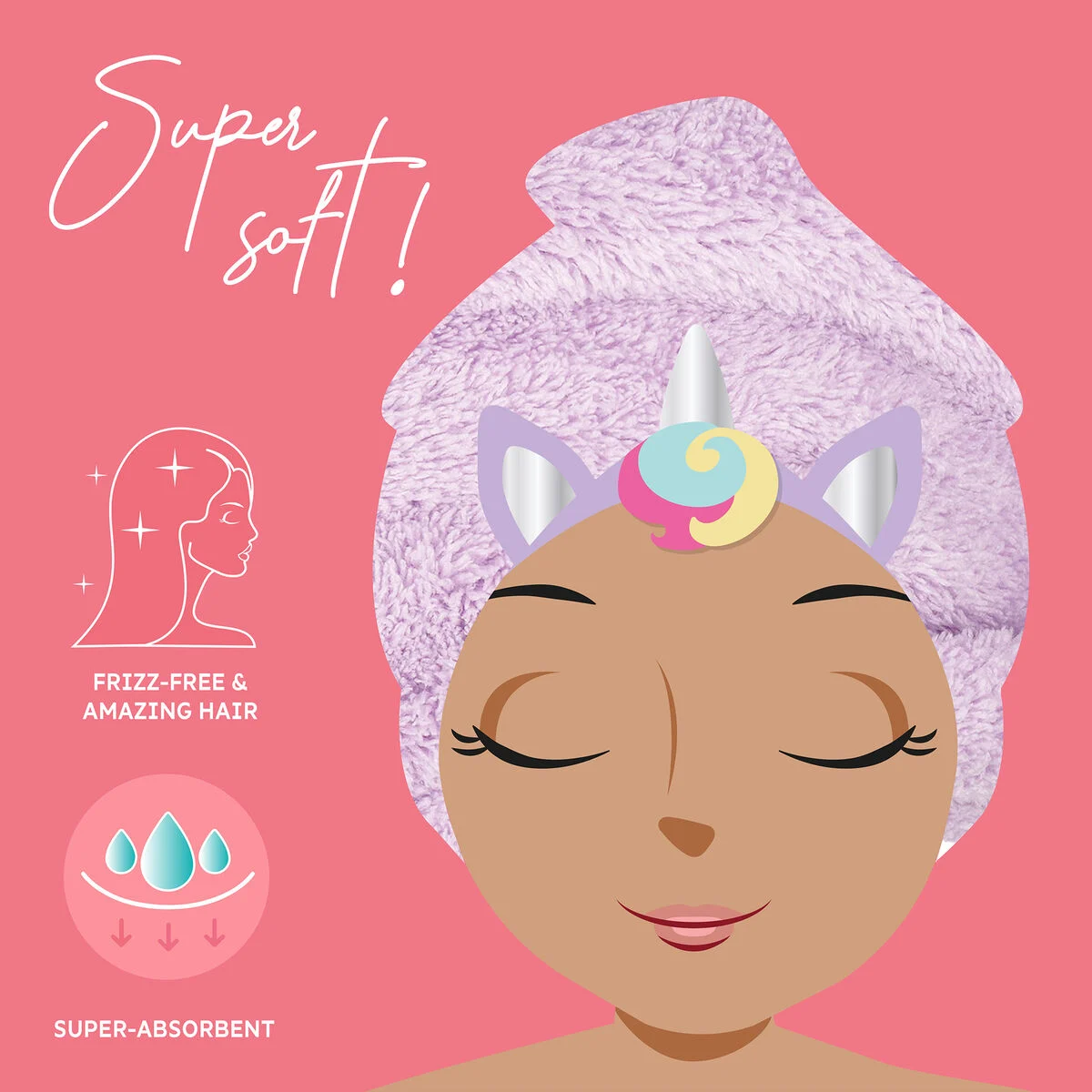Reducere 20% - Prosop de par tip turban - Unicorn | Legami 1 Prosop de par tip turban - Unicorn | Legami