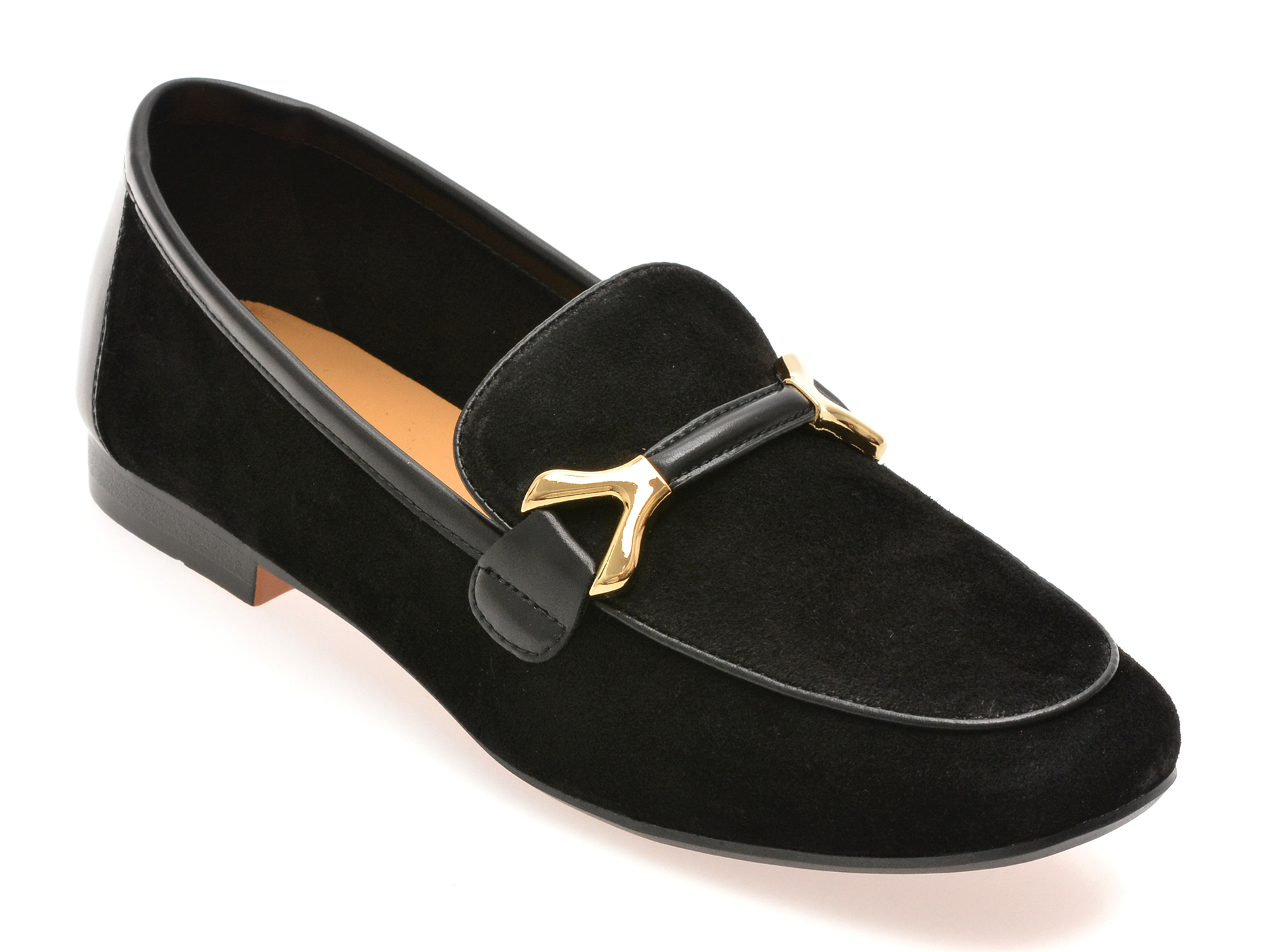 Reducere 73% - Mocasini EPICA negri, G45676, din piele intoarsa 1 Mocasini EPICA negri
