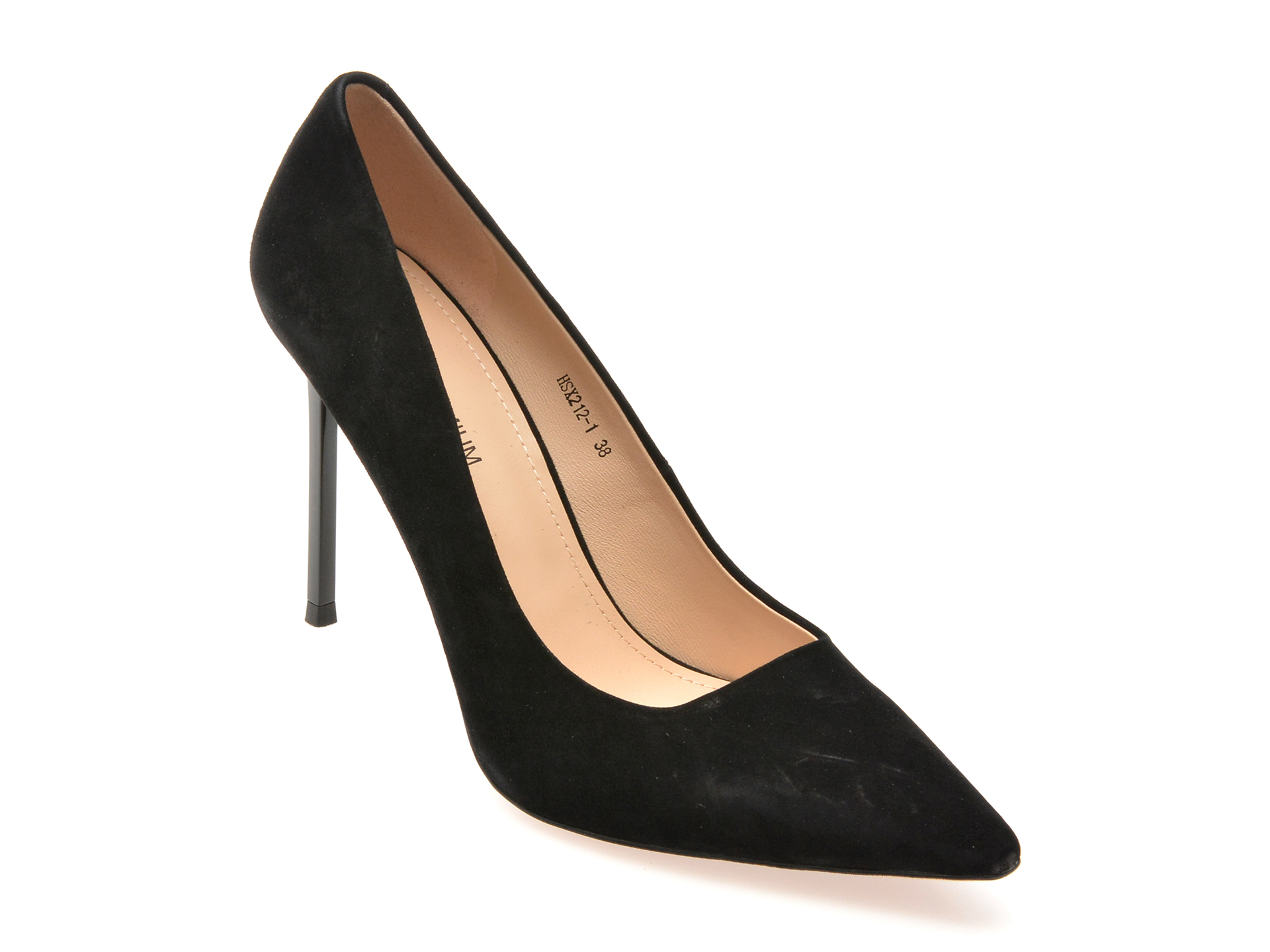 Reducere 55% - Pantofi eleganti EPICA PREMIUM negri, X212, din piele intoarsa 1 Pantofi eleganti EPICA PREMIUM negri