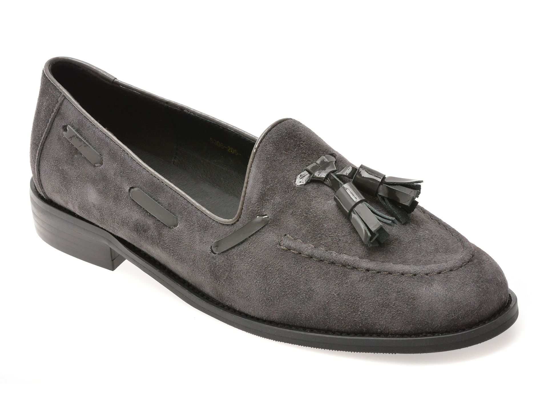 Reducere 74% - Mocasini EPICA gri, 5306, din piele intoarsa 1 Mocasini EPICA gri