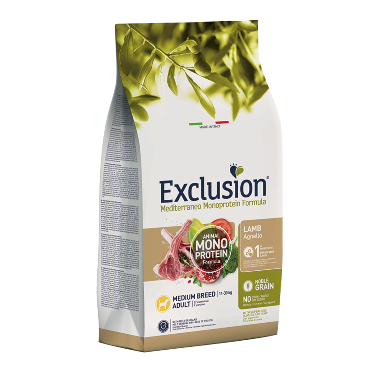 Reducere 30% - EXCLUSION Mediterraneo Monoprotein Formula Adult Medium, M, Miel, hrană uscată monoproteică câini, 12kg 2 M