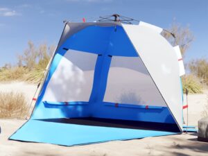 Gossi cort camping 3 persoane albastru azur impermeabil setare rapida