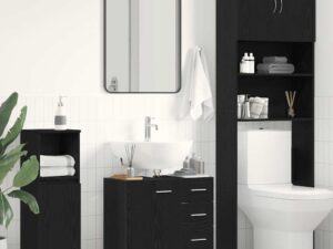 Gossi dulap pentru chiuveta stejar negru 63x30x54 cm lemn prelucrat