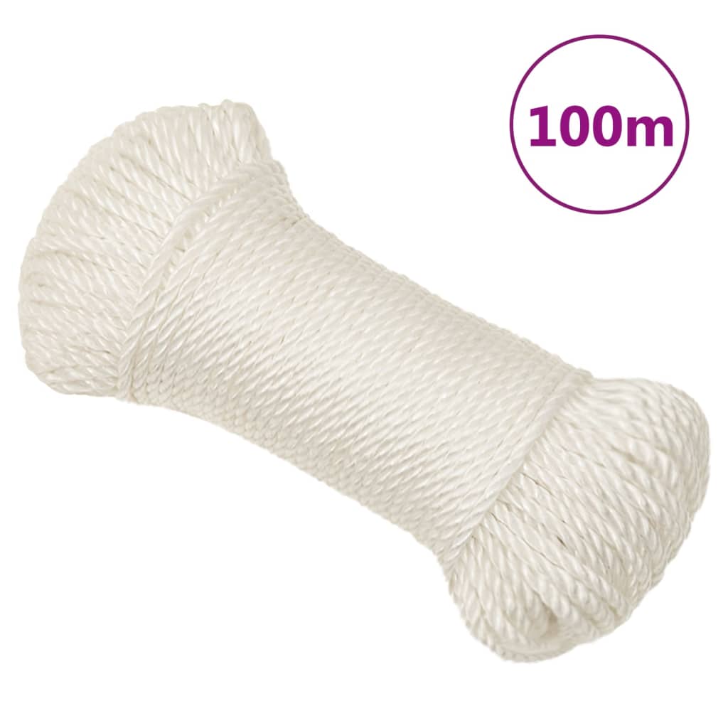 Reducere 75% - Gossi franghie de lucru, alb, 3 mm, 100 m, polipropilena 1 Gossi franghie de lucru
