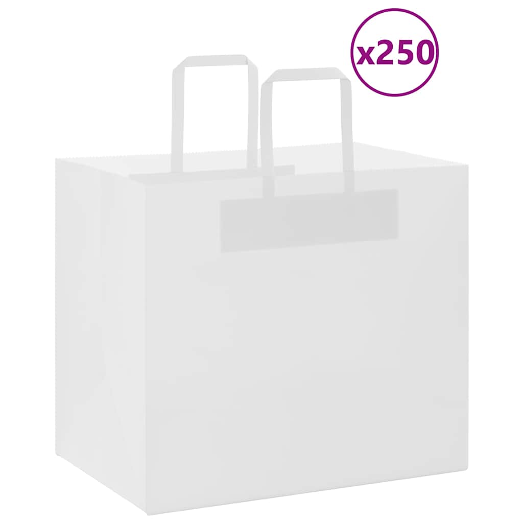 Reducere 49% – Gossi pungi de hartie 250 buc cu manere albe 32x22x28 cm 1 Gossi pungi de hartie 250 buc cu manere albe 32x22x28 cm