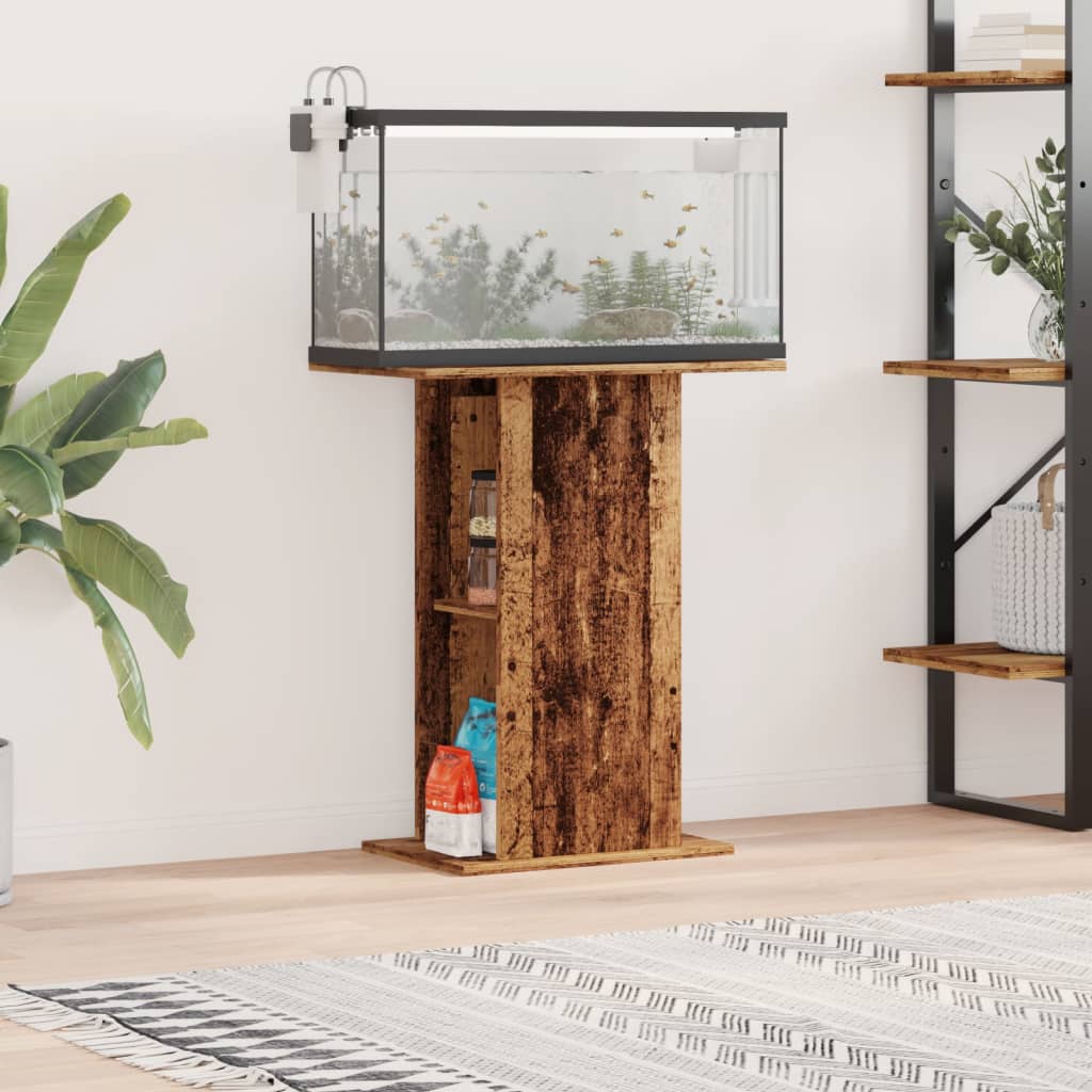 Reducere 66% - Gossi suport de acvariu, lemn vechi, 36x60,5x72,5 cm, lemn prelucrat 1 Gossi suport de acvariu